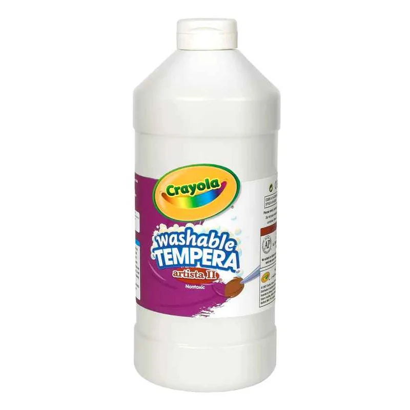 Peinture à tempera lavable blanche 946 ml