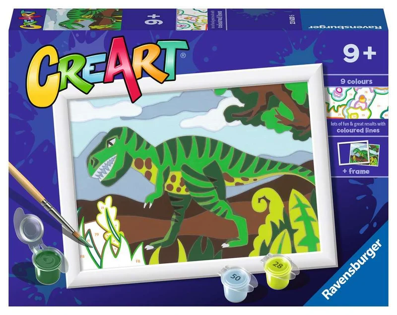 CreArt: Dinosaures rugissant 13cmx18cm