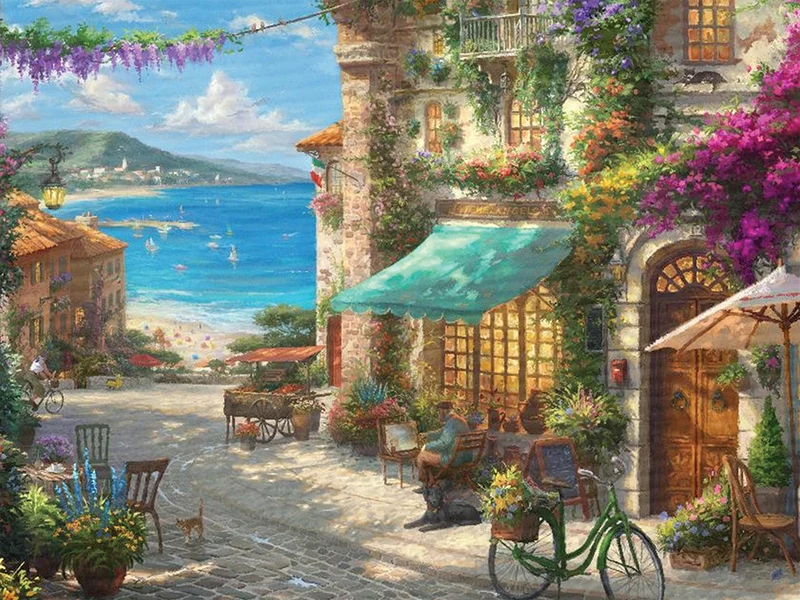 Peinture à numéro - Café Italien (Kinkade)