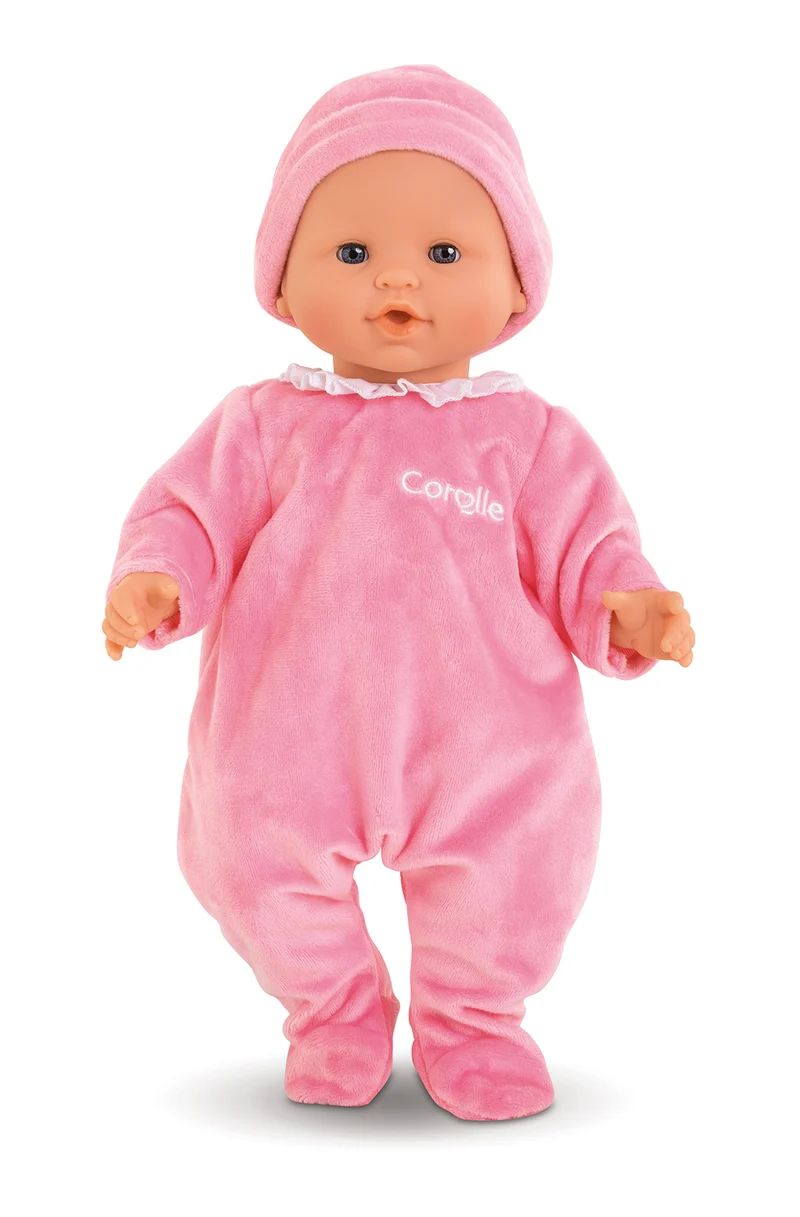 Pyjama Corolle rose avec bonnet pour poupée 14"