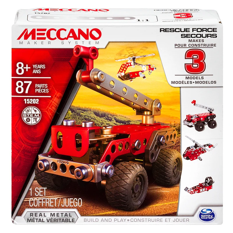 Meccano - Ensemble 3 en 1 Véhicules de secours