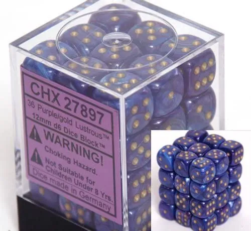 Boîte de 36 D6 deluxe - Assortis