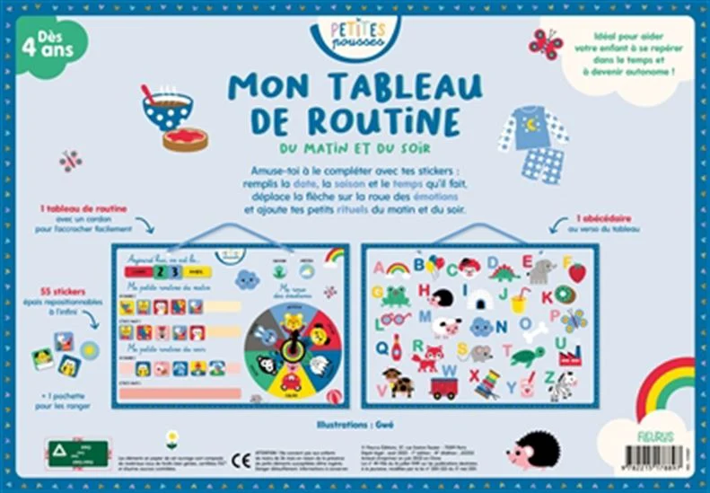 Mon tableau de routine du matin au soir