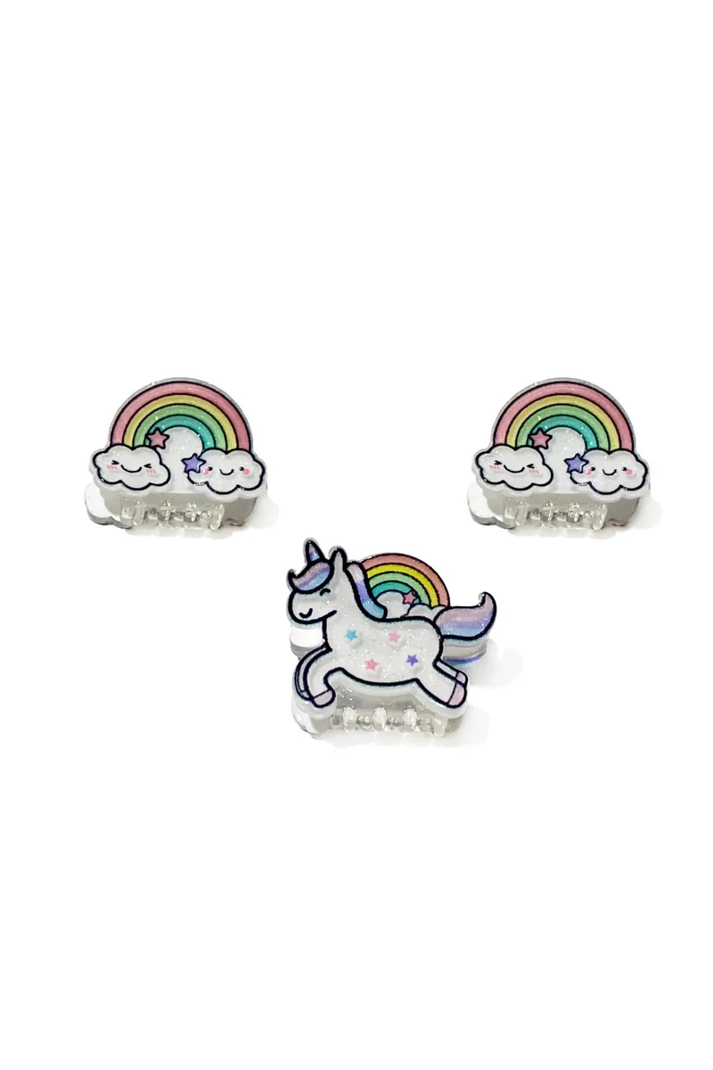 Mini-pinces à cheveux licorne