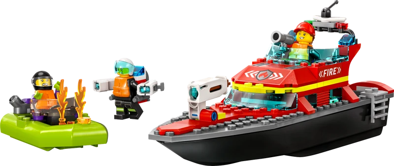 Le bateau de secours de pompiers