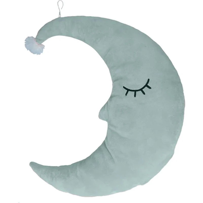 Peluche Lune lumineuse jaune et bleue