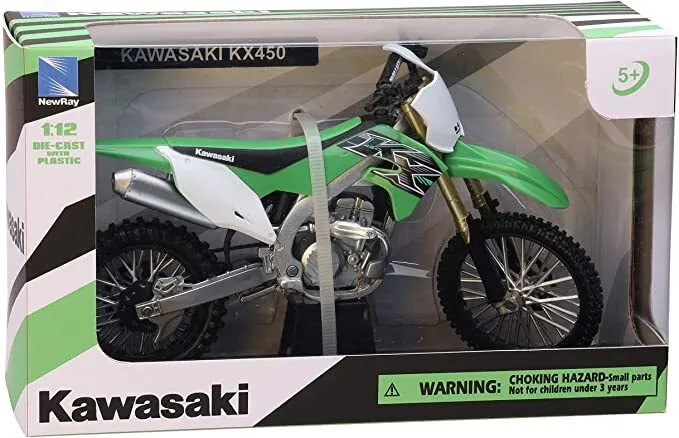 Motocross Kawasaki 1:12 Verte