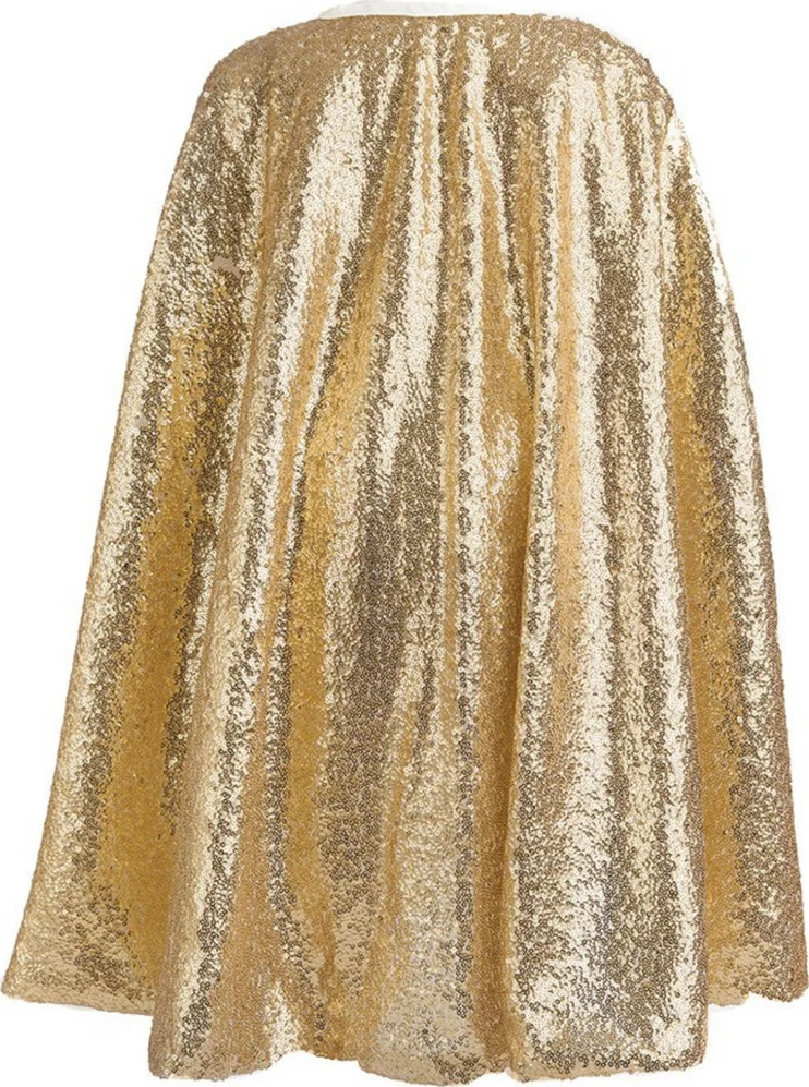 Cape à paillettes dorées 5-6 ans