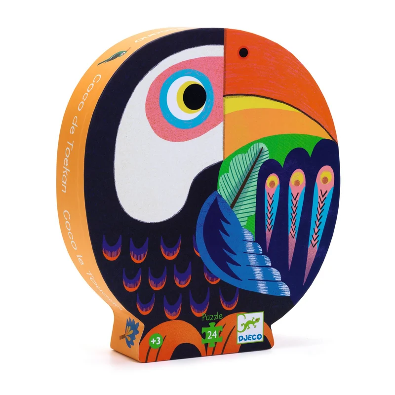 Coco le Toucan, casse-tête silhouette de 24 pièces