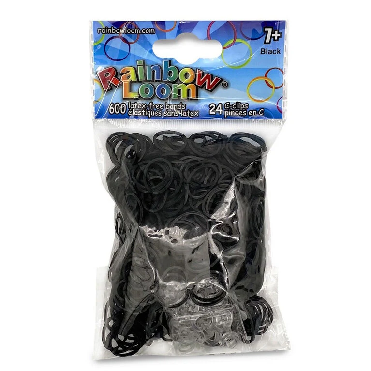 Rainbow loom - élastiques noir