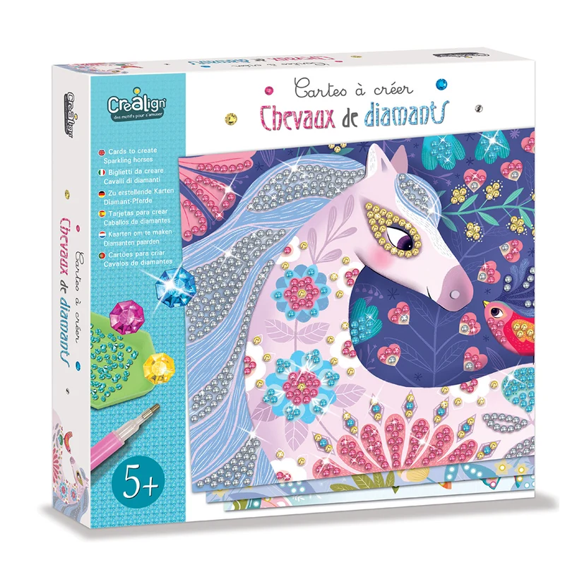 Carte à créer- Chevaux de diamants