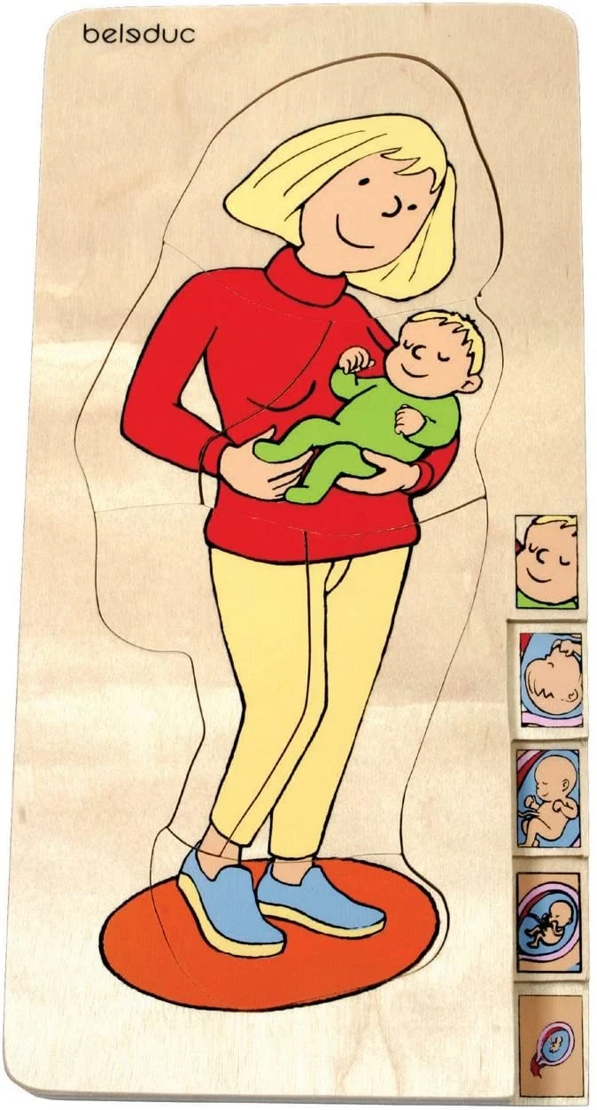 Puzzle à superposition en bois - maman