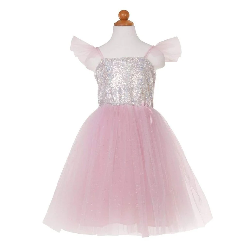 Robe de princesse à paillettes argentées, 7-8 ans