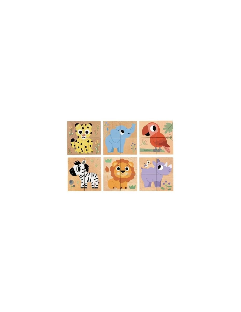 4 cubes en bois, Wild & co