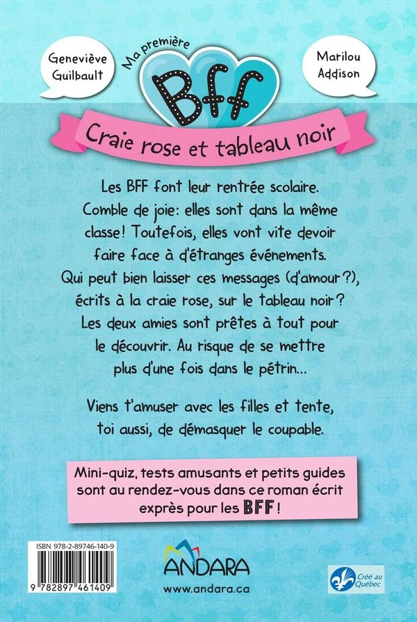 Ma premiere BFF 02 Craie rose et tableau noir