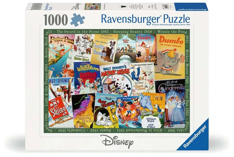 Posters Vintage Disney - Casse-tête de 1000 pièces