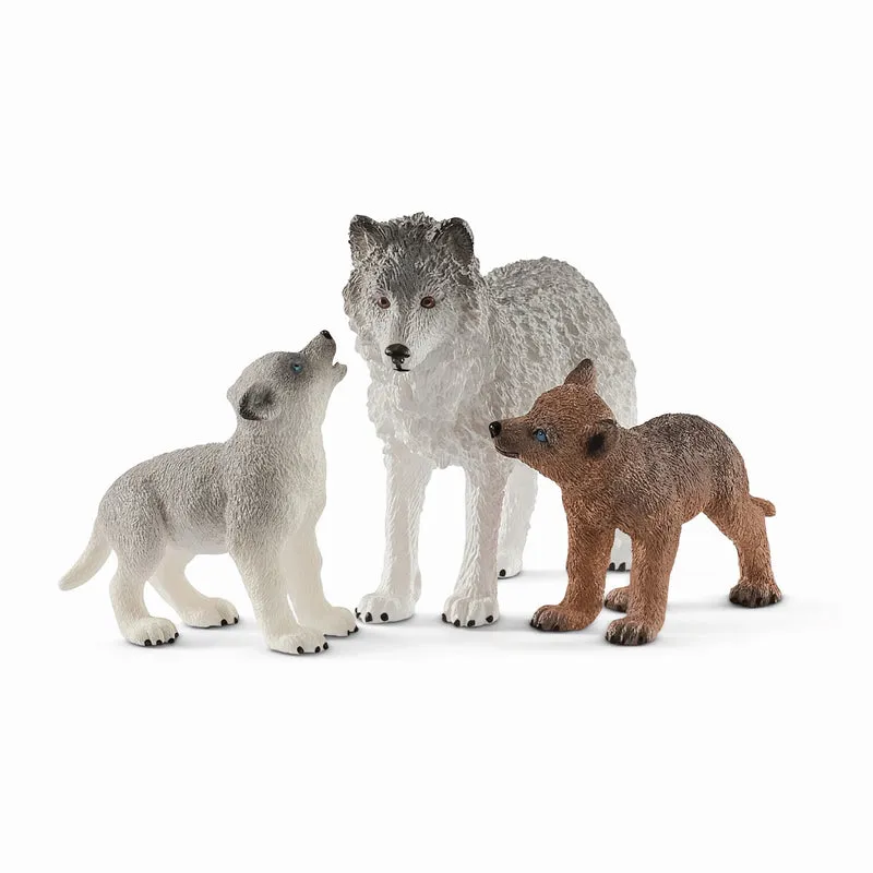 Maman loup avec louveteau