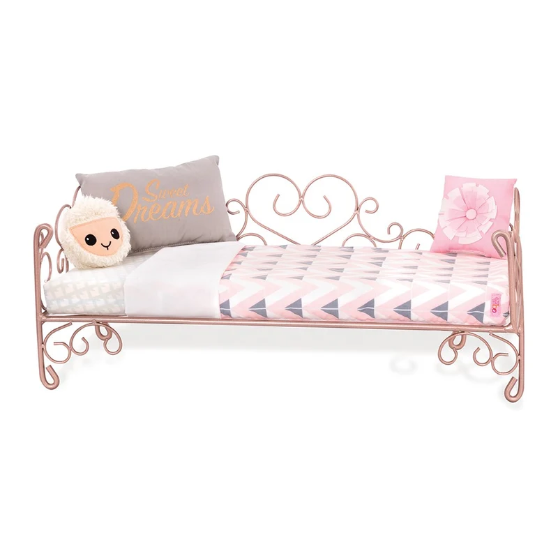 Lit coeurs jaunes Scrollwork Bed