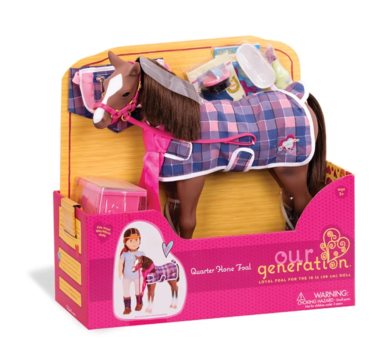 Poulain Quarter Horse 30 cm pour poupée de 46 cm
