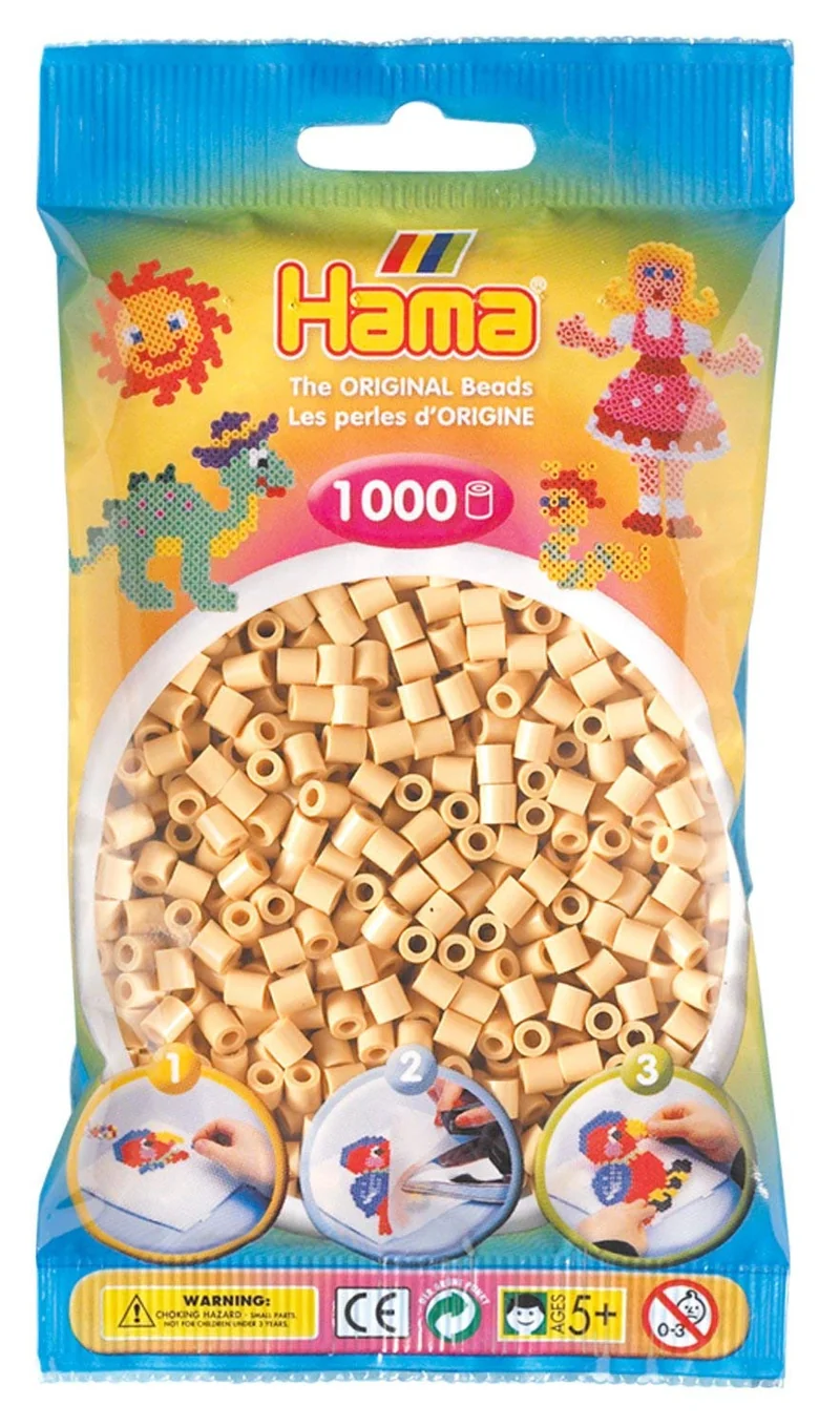 Sac de 1000 billes HAMA, beige