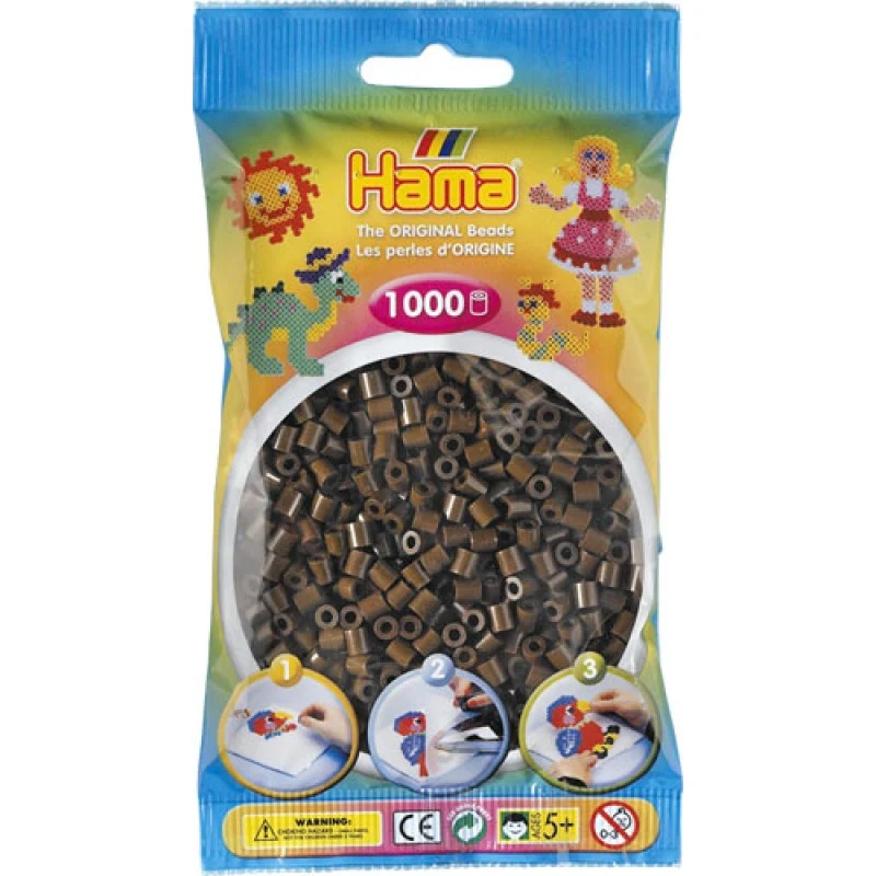 Sac de 1000 billes HAMA, brun