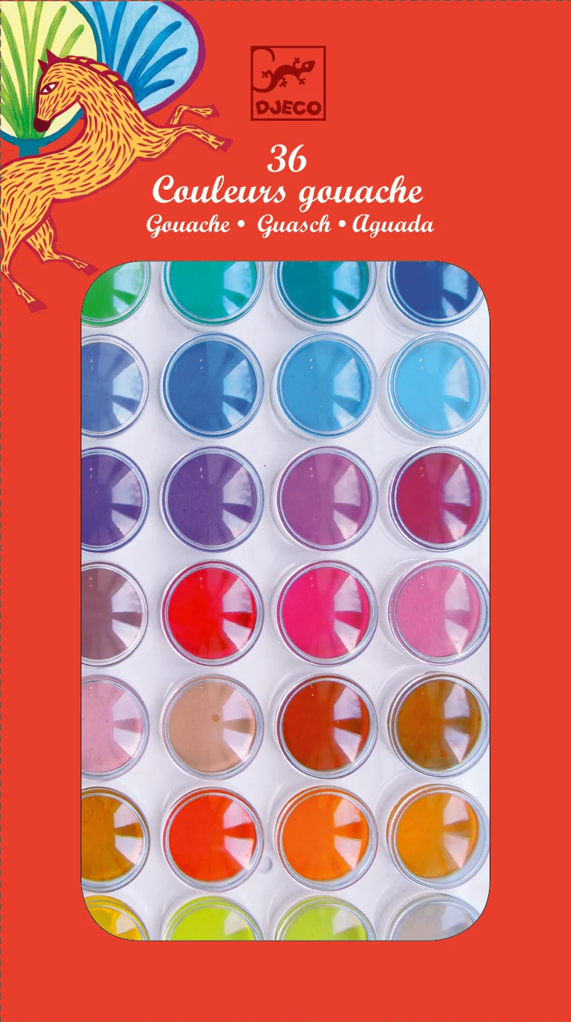 36 pastilles de gouache