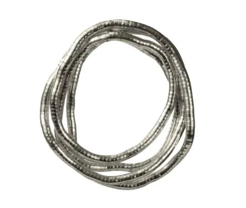 Collier twist fidget gris métallique